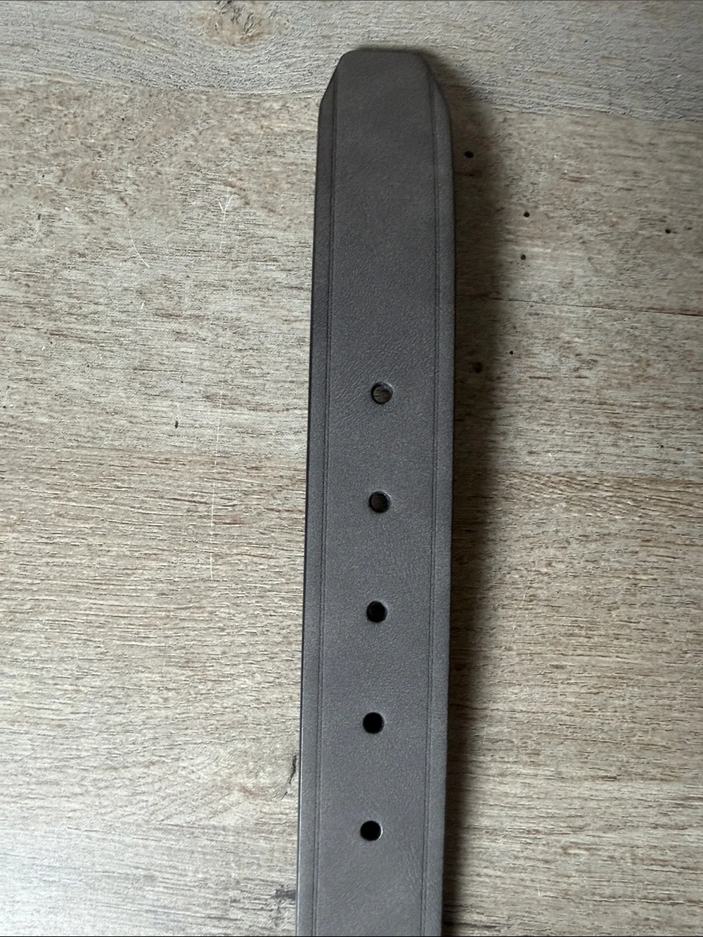 Men's Status Grey Leather Belt with Silver Buckle